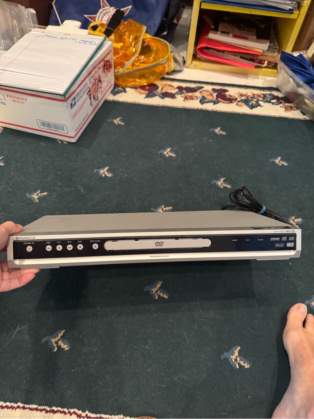 Magnavox Silver DVD Player - Portable Home Theater DVD Recorder